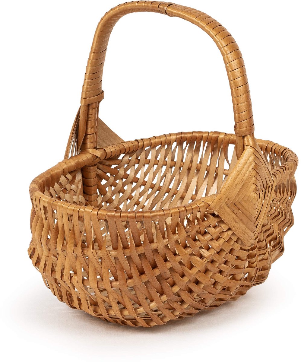 Ibenzoa® Kindermand klassiek (maat en vorm naar keuze), bloemenmand, strooimand voor bloemenkinderen/bloemenmeisjes, paasmand, kinderboodschappenmand, gevlochten van wilgentenen