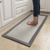 Ibenzoa® Stijlvolle en Wasbare Antislip Keukentapijt Loper voor Keuken en Woonkamer - Grijs 50x120 cm