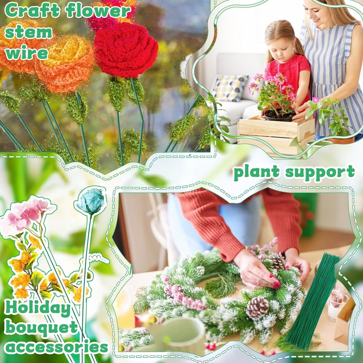 Bloemendraad 50 stuks 17 / 20 / 25 / 40 cm Bloemen