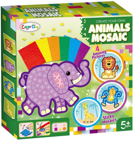 Artisanat en mosaïque Animaux du zoo