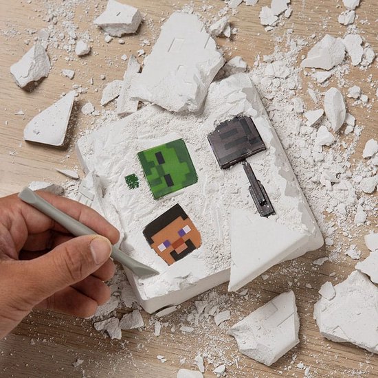 Minecraft Excavation Kit - Officieel Gelicentieerde Opgraafset met 3 Mini‑Figuren, Creatief Speelgoed voor Minecraft‑Fans- Paladone van Paladone — afbeelding 4