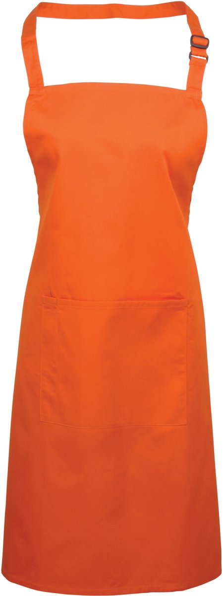 Schort/Tuniek/Werkblouse Unisex One Size Premier Orange 65% Polyester, 35% Katoen