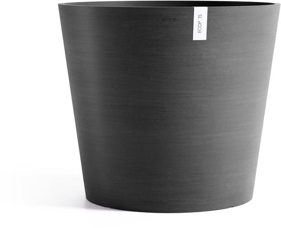 Ecopots Amsterdam 70 - Gris foncé - Ø70 x H61,3 cm - Pot de fleurs rond gris foncé