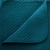 Bedsprei - Blauw/groen -afmeting 260x240 met 2 kussenslopen van 60x60