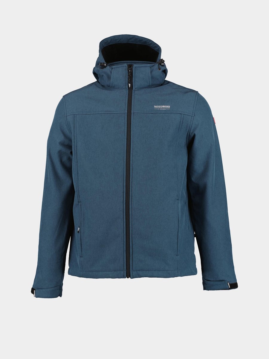 Nordberg Kjeld Softshell Outdoor Zomerjas Heren Melange Marineblauw