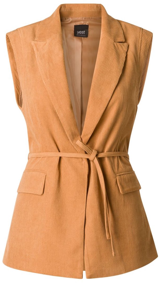 YESTA gilet Robine rib stof