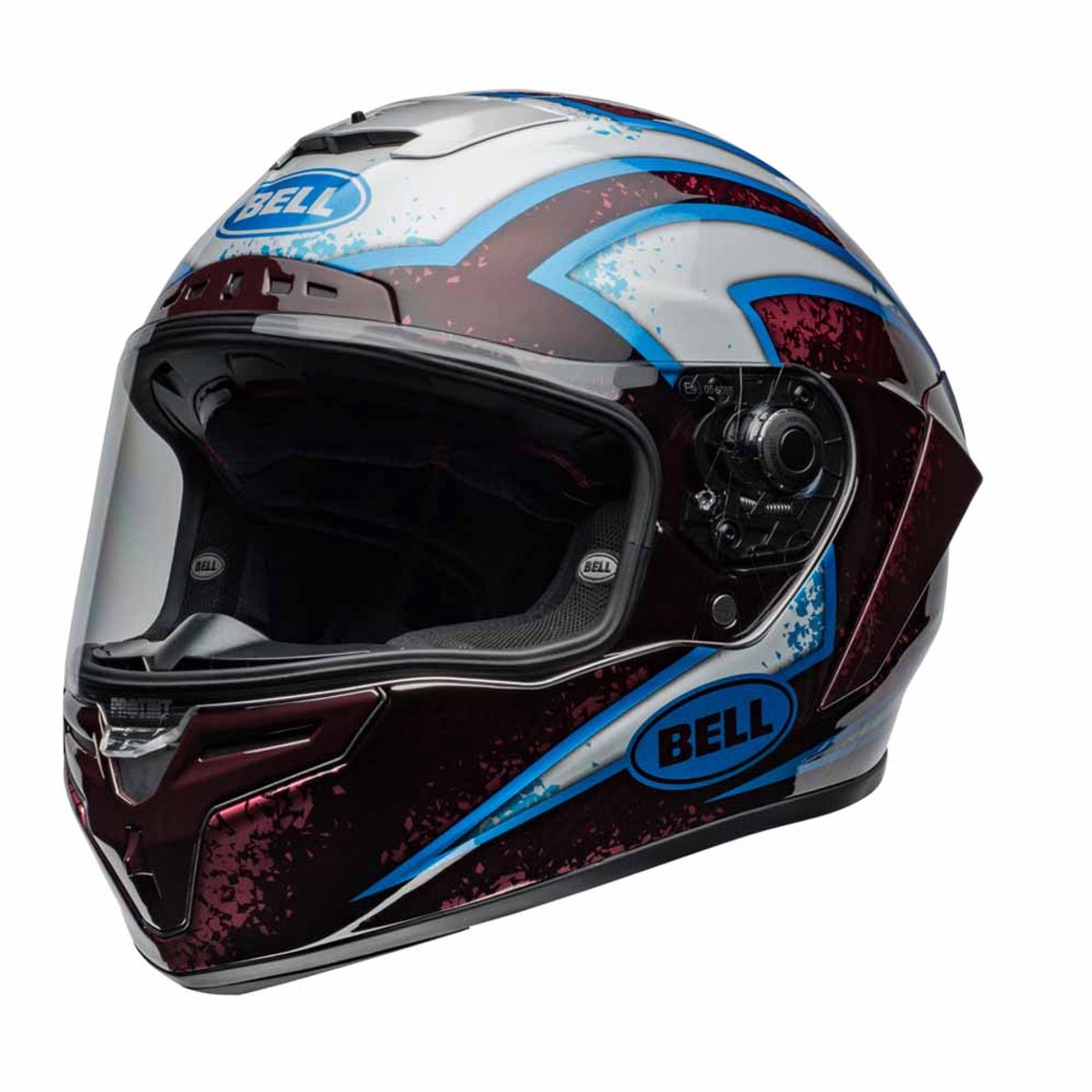 Bell Race Star DLX Flex Xenon Glanzend Rood Zilver Integraalhelm - Helm