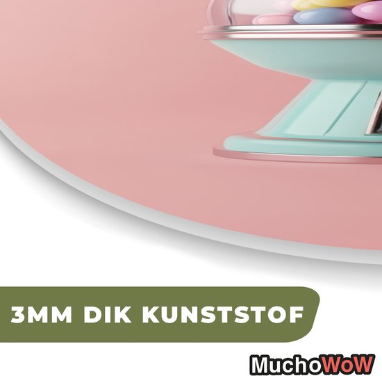 Décoration murale ovale 40x60 cm - Décoration murale ovale Chewing-gum - Rétro - Snoep - Rose - Tableau ovale - Décoration murale salon - Décoration chambre - Peintures - Cercle mural