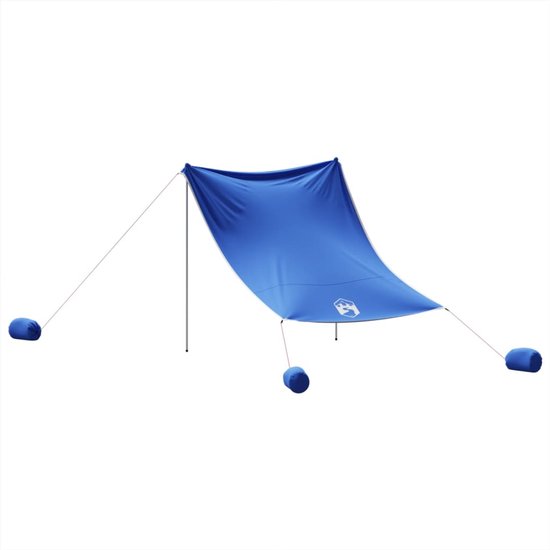 vidaXL - Strandluifel - met - zandankers - 214x236 - cm - blauw van Vidaxl — afbeelding 4