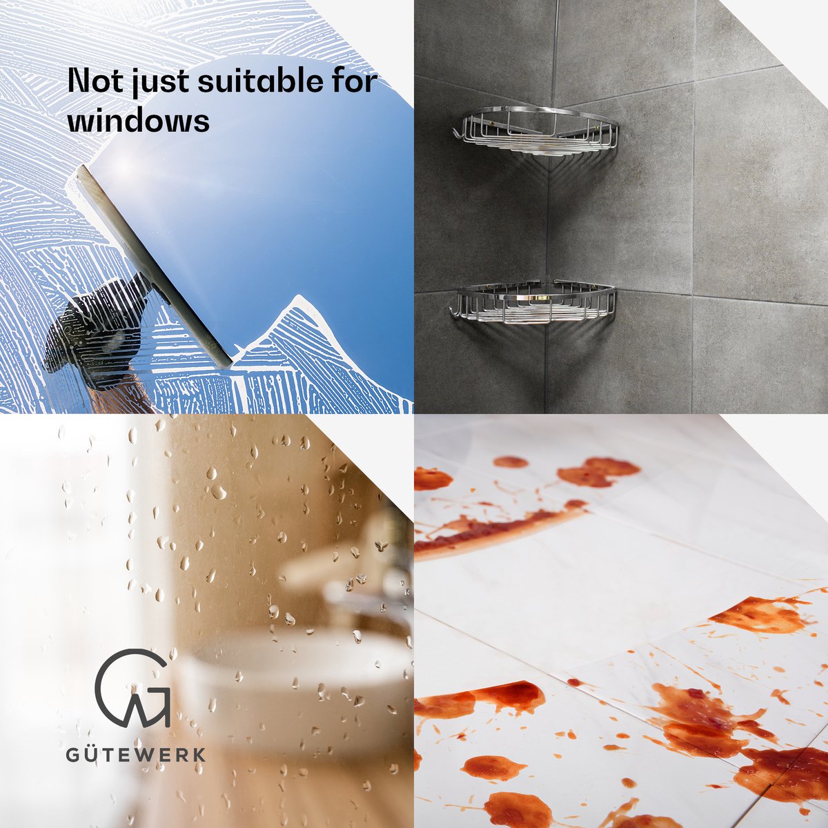 Goedkoopste Klarstein Blaze 2-In-1 Raamwisser - 23 cm breed - Siliconen Wisser - Microvezelhoes - Wit