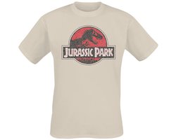 Jurassic Park Grunge Logo Jurassic Heren T-shirt - zand - XL
