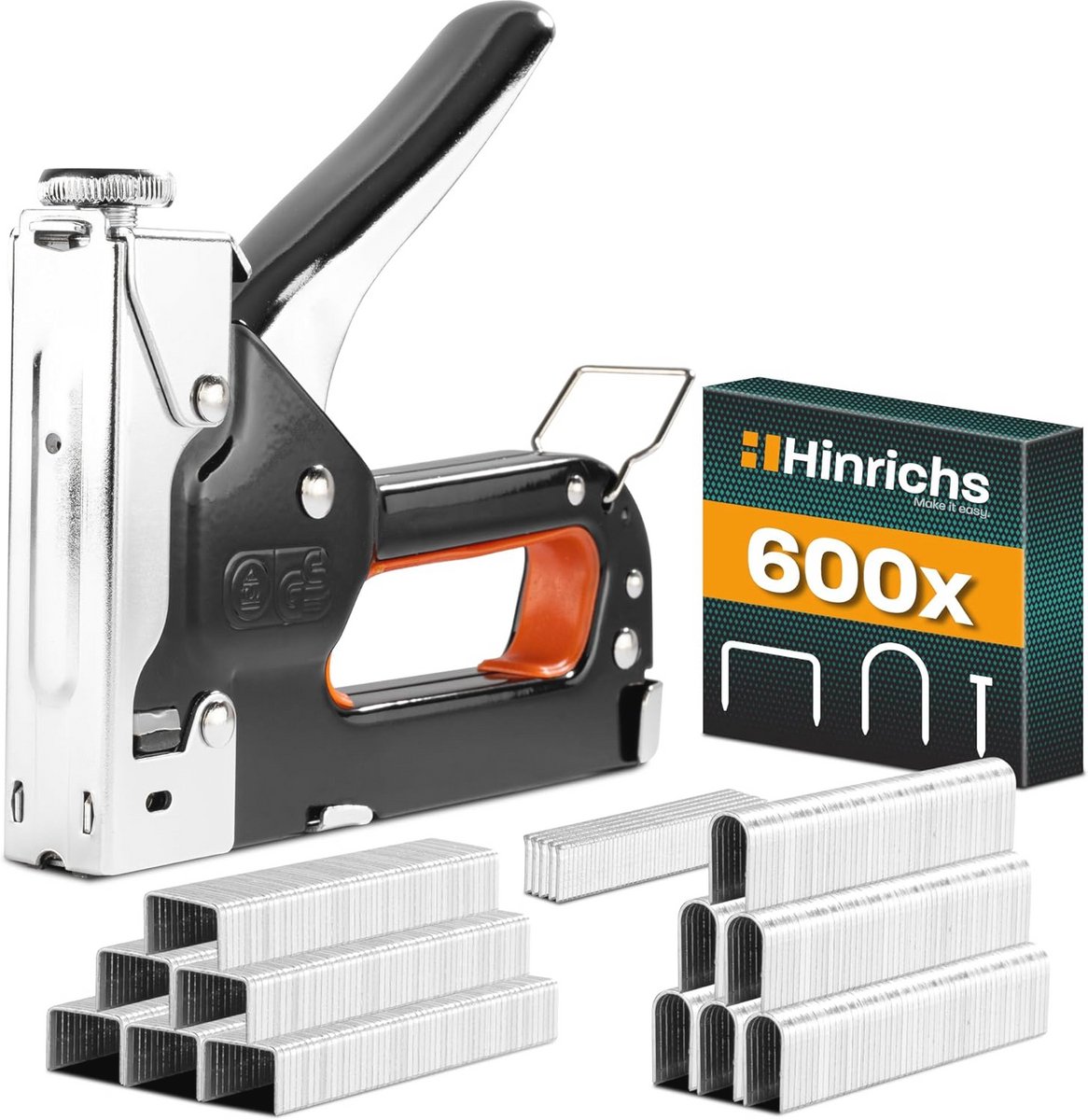 Professionele 3-in-1 Handtacker Set voor Hout en Stof - Inclusief 400 Nieten en Spijkers - Perfect voor Reparaties en Creatieve Projecten