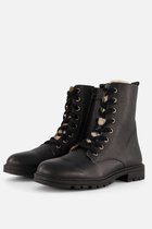 Muyters Veterboots Fur zwart Leer - Maat 37