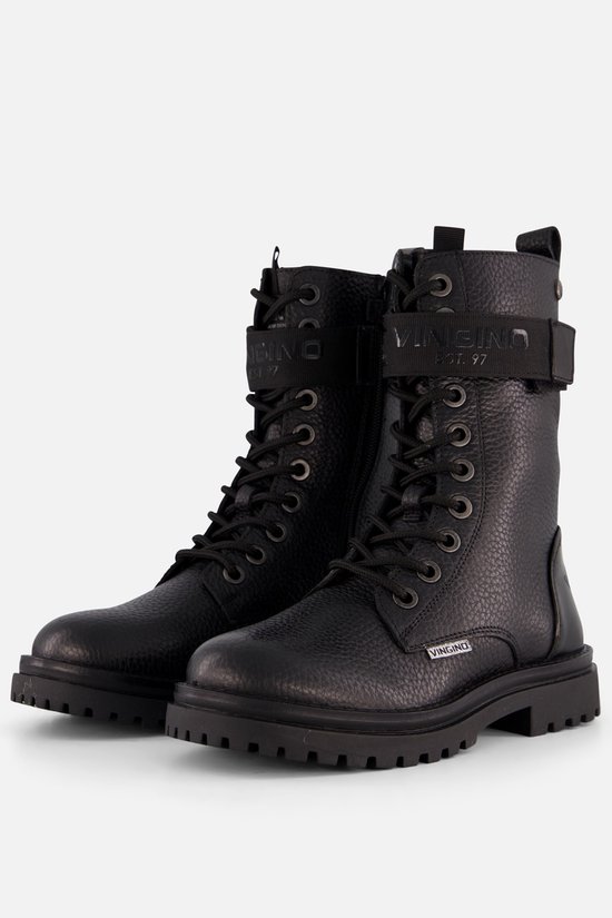 Bottes à lacets Vingino Evi Xhi en Cuir noir - Taille 38