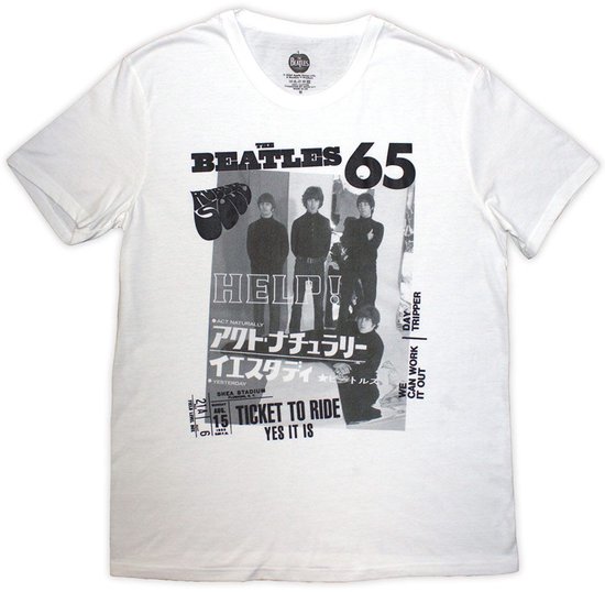The Beatles - 1965 Heren T-shirt - 2XL - Wit