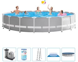 Intex - Prism Frame - Opzetzwembad - Ø 610 x 132 cm - Inclusief Filterpomp & Accessoires