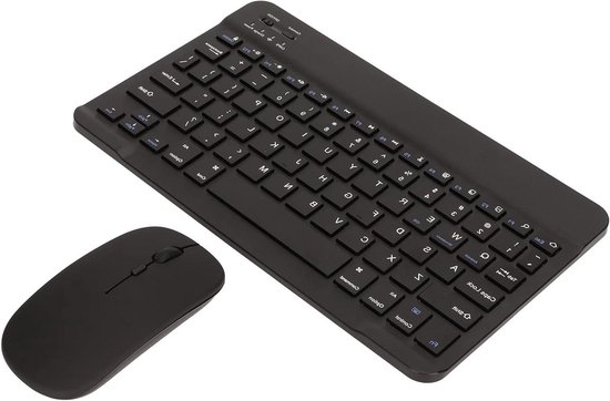 Draadloze Toetsenbord-muis Combo – 2.4G + Bluetooth Dual Mode, Oplaadbaar, Ultradun 10 Inch, Stille Muis Met 3 DPI-niveaus, Voor Android, IOS En Windows 6 miniatura