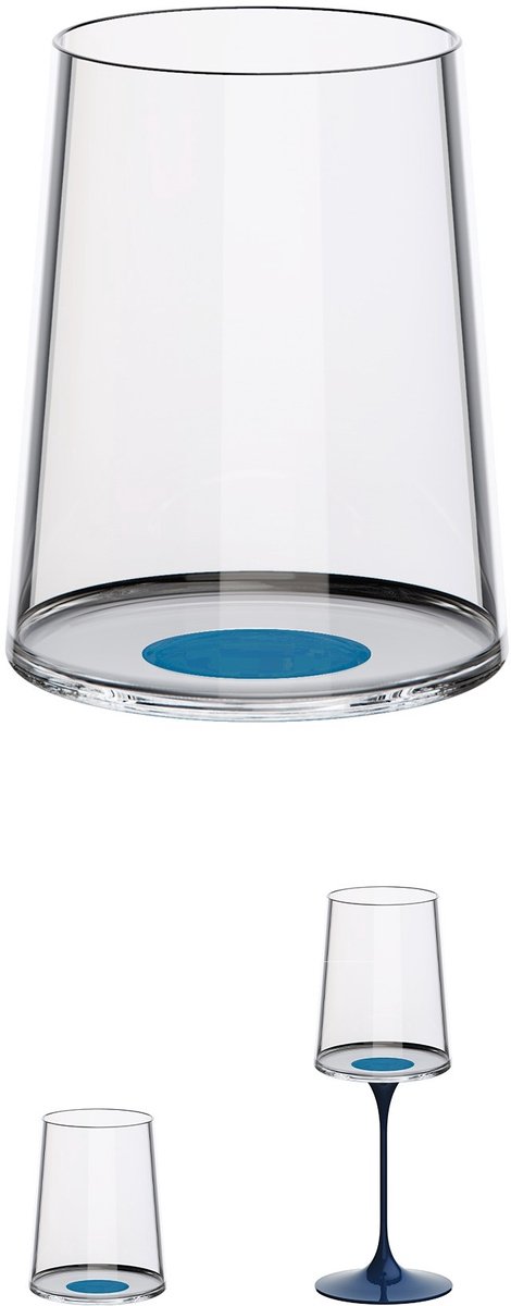 Trebonn SplitGlass - Tumbler / Wittewijnglas - 280ml - Set van 2 - Rood