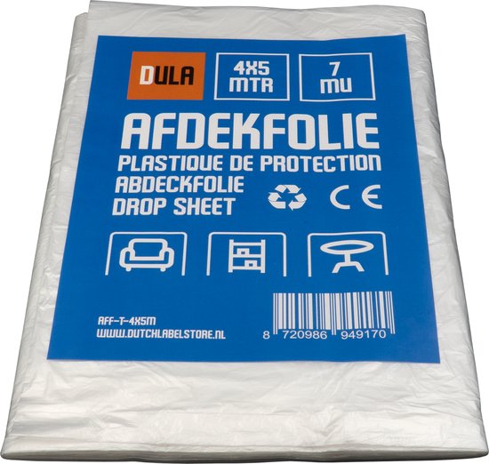 Dumil Bouwfolie Extra Sterk 3x4 Meter (12 M²) Transparant kopen? Afplakken & afdekken