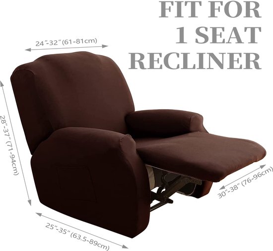TOPCHANCES Velours Housse de Fauteuil Club 2 Pièces Housse de Fauteuil Extensible Jacquard