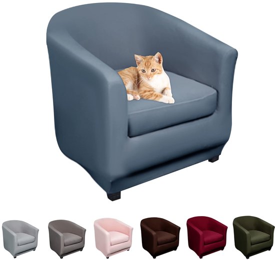 TIANSHU Vleugelstoelhoes, Vleugelstoel Fauteuilhoes Bevat 1 Stoelhoes en 1 Stoelkussenhoes Stretch Antislip Fauteuilbeschermer Afneembare Fauteuilhoes Wasbaar (Type A, Beige