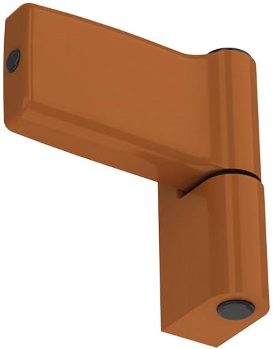 Najder Jocker deurscharnier voor PVC deurkozijnen, monolithische structuur, inbraakwerend, schuifhuls, draagvermogen 120 kg, sponninghoogte 17,5 mm, gouden eik RAL 8003
