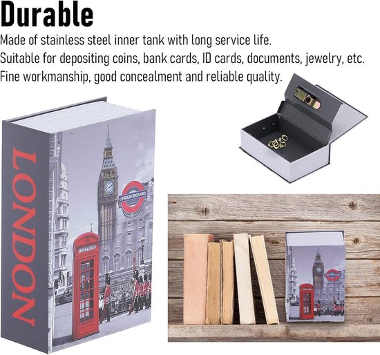 Book Safe Met Combinatieslot - Secret Boekenkast Mini Dictionary Spaarpot Kluis Voor Thuiskantoor 7 2x4 6x2 2in 2