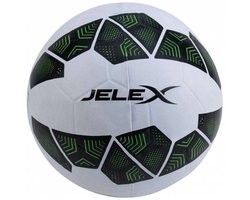 Voetbal | Trainingsbal | JELEX Bolzplatzheld | Rubberen voetbal | Trainingsbal | Straat Voetbal| Streetball |Zaalvoetbal-Voetbalkooi | Geschikt voor asfalt | robuust en slijtvast rubber | Zwart- Wit