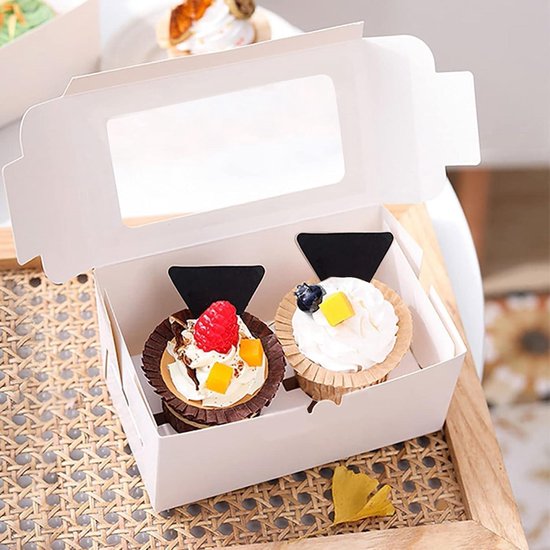 20 Stuks Cupcake Box,Cupcake Muffin Box,Geldt Ook voor Snoep, Chocolade, Koekjes, Koekjes en Andere Kleine Geschenken