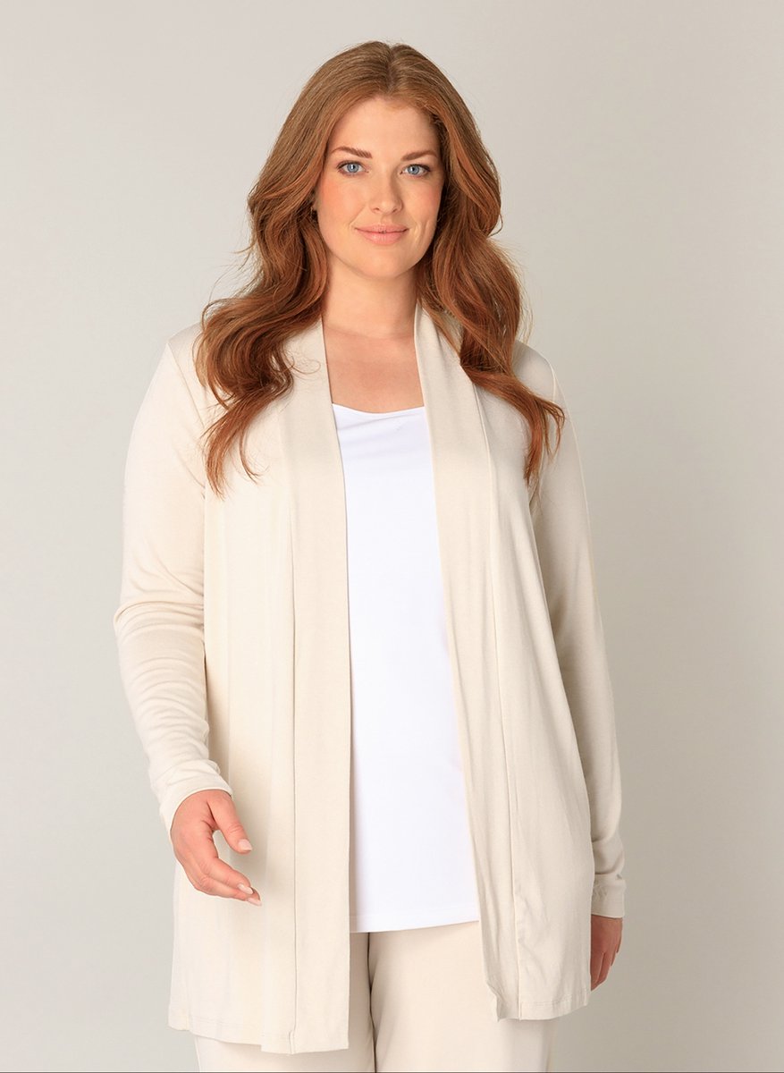 BASE LEVEL CURVY Ayla Vest - Light Beige - maat 0(46)