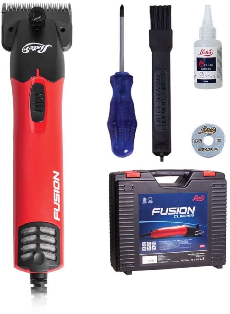 Lister Fusion Clipper in Case – Red