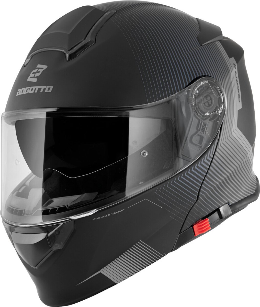 Bogotto H271 Wayke Zwart Grijs Systeemhelm - Maat L - Helm
