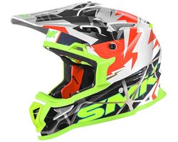 SMK Allterra Fulmine Wit Geel Crosshelm - Maat L - Helm
