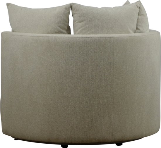 Fauteuil pivotant Ravi - Causeuse - Beige - 84×105×103 cm