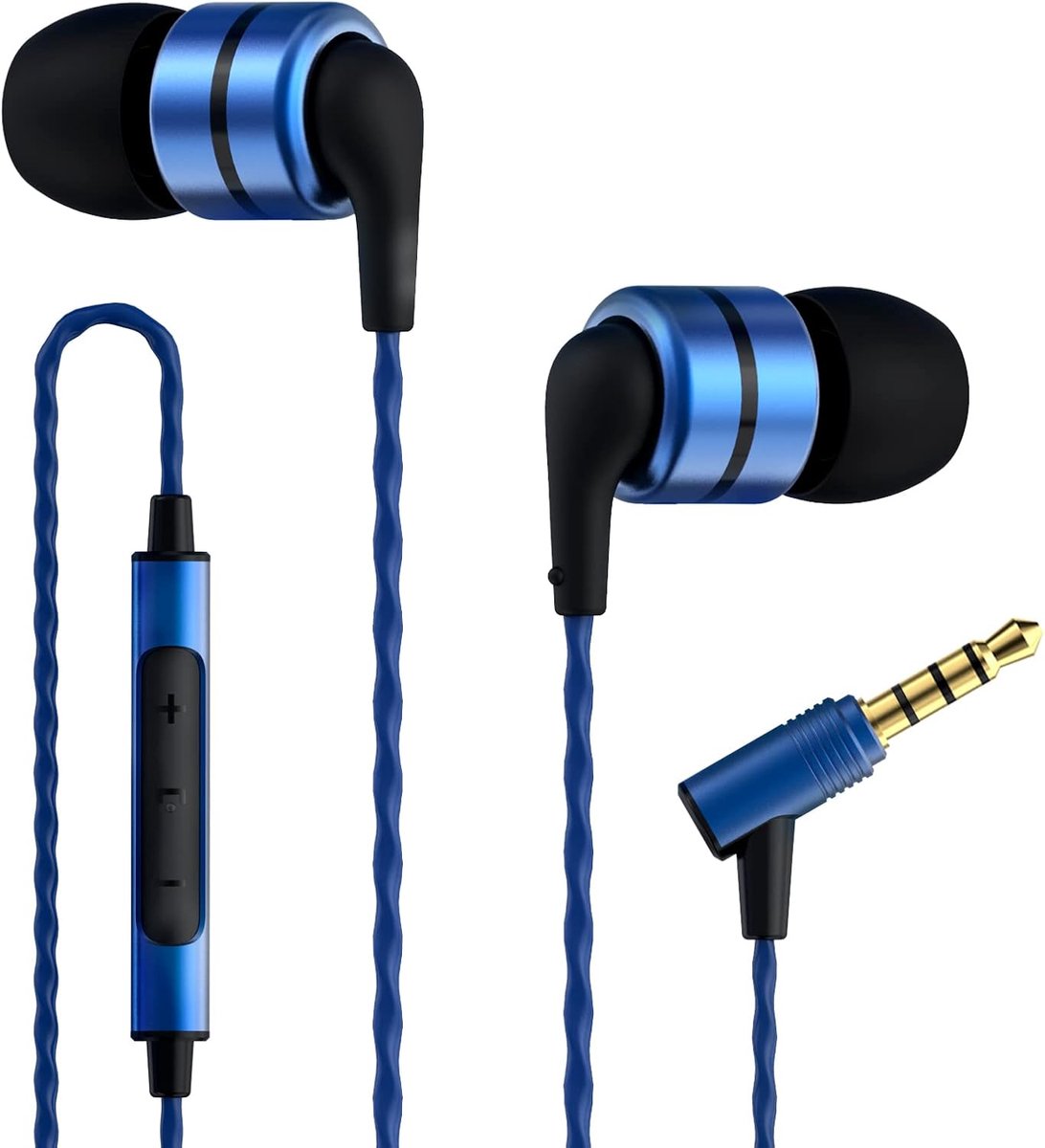 Bedrade Oordopjes met Microfoon voor HiFi Stereo Geluid - Comfortabele In-Ear Oortelefoon met Geluidsisolatie en Super Bass