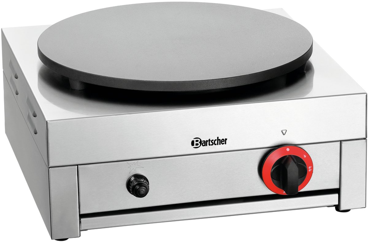 Bartscher Crêpe-bakplaat 1CP400G - Gas - Ø 40cm - 450x500x250mm