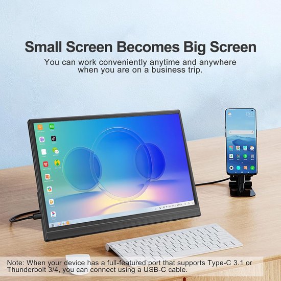 Portable Monitor - Draagbare Scherm - Uitbreider - Full HD