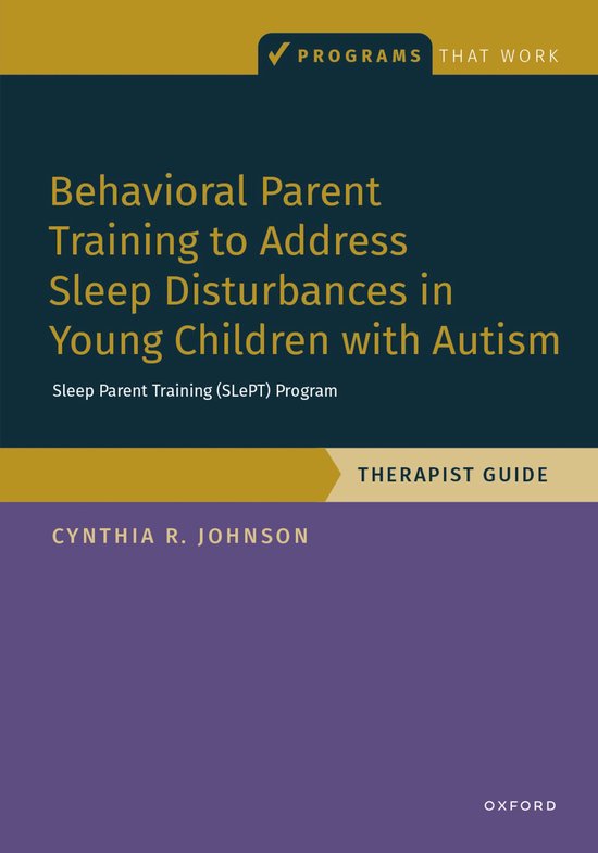 Programs That Work- Behavioral Parent Training to Address Sl ... - cover