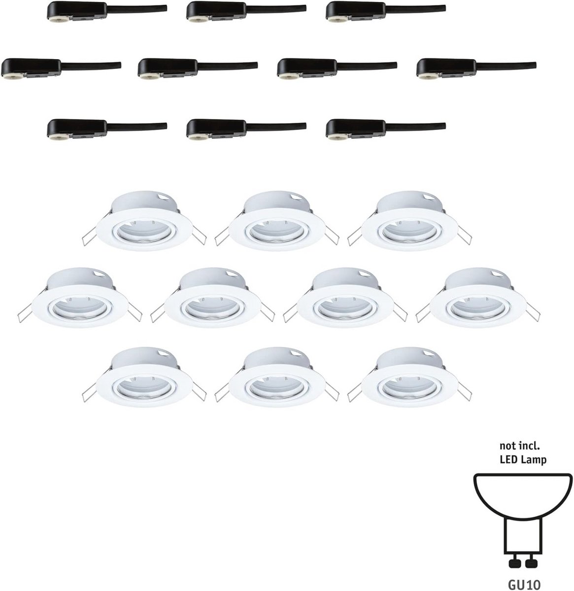 LED Inbouwlamp Rond Draaibaar - Max. 10x10W GU10