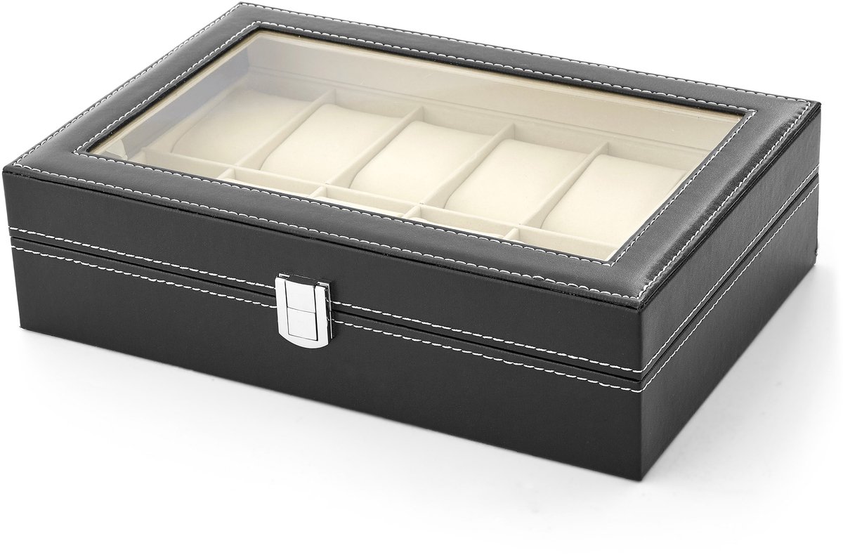 Kunstleren Horlogekist - Voor 12 Horloges