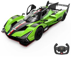 Lamborghini SC63 LMDh 1:14 R/C Racer vanaf 6 jaar – Officieel Gelicentieerde Bestuurbare Auto met LED-verlichting & TPE-Wielen – Auto op Afstandsbediening met Schokdempers & 2 Snelheden – Groen