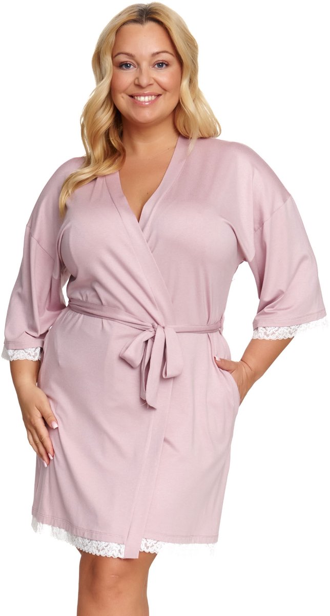 Doctor Nap Badjas Viscose Papaya SWW.7155 44 / Roze