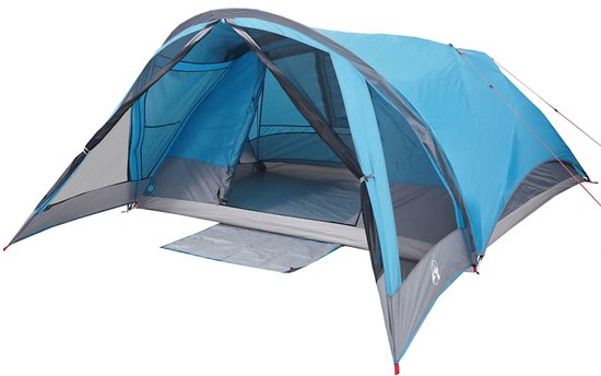 vidaXL Gezinstent - 6-persoons - Waterdicht - Blauw Gezinstent - Campingtent - Bungalowtent - Watersdicht Tent - Tent Voor 6 Personen van Vidaxl — afbeelding 4