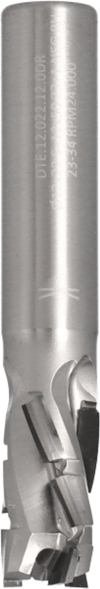 Diamantfrees NESTING, negatief, Z3+1 D=12 I=22 L=70 S=12x40, RH, 7+1PCD, H=2.5, Densimet body