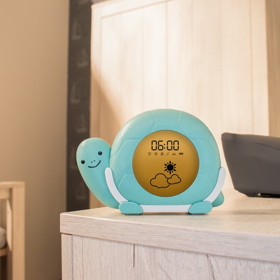 LUVION® Schildpad Slaaptrainer - Kinderwekker - Slaapwekker - Met nachtlamp, witte ruis en wekker timer - Slaaphulp voor kinderen vanaf de peuter leeftijd - Ook leuk als nachtlampje voor baby's van LUVION — afbeelding 5