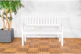 Tuinbank Bordeaux 2-Zits Grenen 125 cm - Wit