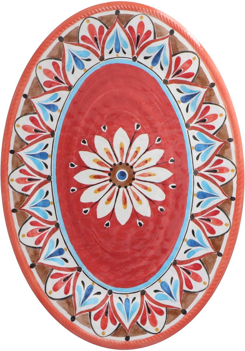 Touch-Mel - Serveerschaal ovaal Madrid 51cm - gemaakt van melamine - Schalen