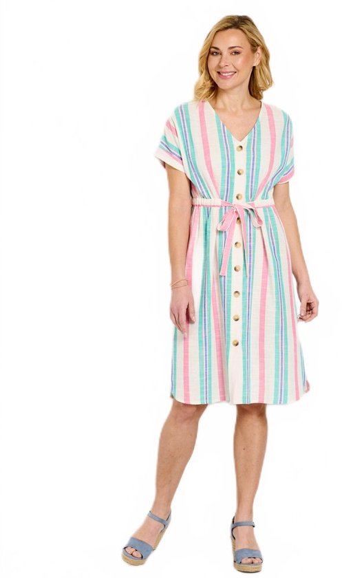 Topman - Chemise boutonnée coupe courte en jersey rayé - Moutarde