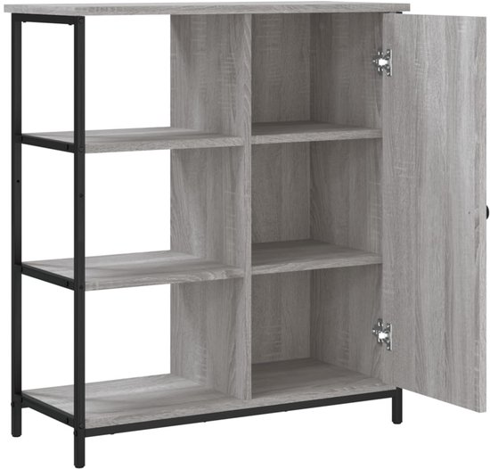 Buffet vidaXL - Commodes - Meuble de rangement - Armoire murale - Buffet 70 x 30 x 80 cm Bois traité Gris Sonoma