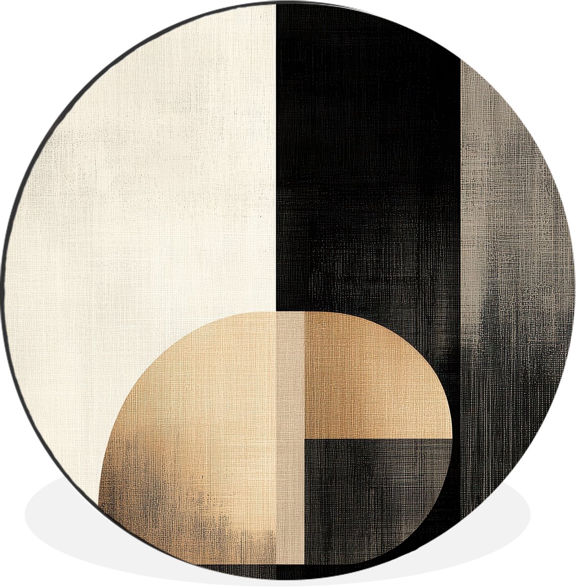 WallCircle Wandcirkel - Muurcirkel - Vormen - Modern - Zwart - Aluminium - Dibond - 30x30 cm - Binnen en Buiten Vormen - Abstract